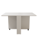 Fully unfolded 51.18 inches white foldable table, suitable for small family table or display table convenient, home simple long table, simple and lightweight - DTYStore