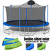 14FT Trampoline for Adults & Kids with Basketball Hoop, Outdoor Trampolines w/Ladder and Safety Enclosure Net for Kids and Adults,Double-side Color cover - DTYStore