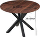 42.1"BLACK AND WOOD COLOR Table Mid-century Dining Table for 4-6 people With Round Mdf Table Top, Pedestal Dining Table, End Table Leisure Coffee Table,cross leg