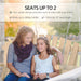 Outsunny 2-Seater Porch Swing, Hanging Outdoor Swing Bench with Metal Chains for Deck, Patio, Garden, Backyard - DTYStore