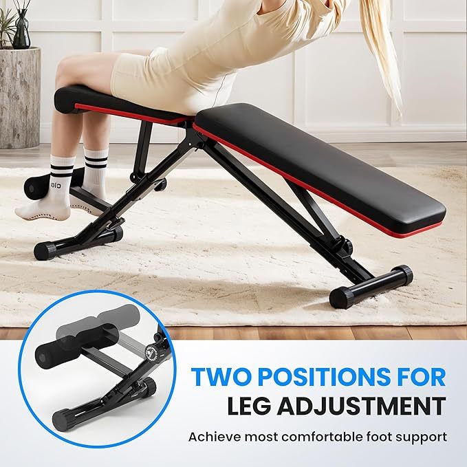 Adjustable Weight Bench 795LB Capacity Foldable Workout Bench Press for Home Gym, Full Body Exercise and Strength Training, Lifting Sit-up Incline Decline Flat Utility Bench - DTYStore