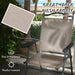 Outsunny Folding Patio Chairs, Set of 4 Sports Chairs for Adults, Camping Chairs with Armrests, Breathable Mesh Fabric Seat for Lawn, Brown - DTYStore