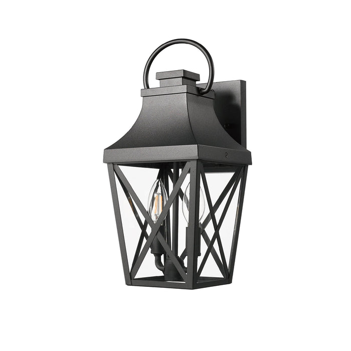 Outdoor Wall Lights, Porch Lights, Waterproof Outdoor Wall Sconce, Exterior Light Fixture Matte Black with Clear Glass Shade for Garage Patio Front Door Balcony (1 pack) - DTYStore