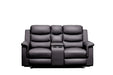 Reclining Loveseat with Middle Console Slipcover, Stretch Loveseat Reclining Sofa Covers (BLACK, 2 Seat Recliner Cover with Console)