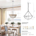 Bohemian style Wood Beaded Chandelier Oak White - DTYStore