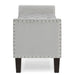 Upholstered Tufted Button Storage Bench with Nails Trim, Entryway Living Room Soft Padded Seat