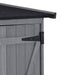 TOPMAX Outdoor 5.3ft Hx4.6ft L Wood Storage Shed Tool Organizer,Garden Shed, Storage Cabinet with Waterproof Asphalt Roof, Double Lockable Doors, 3-tier Shelves for Backyard, Gray