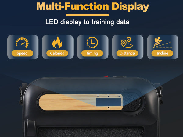 Wood Grain Decoration Walking Pad Under Desk Treadmill for Home Office -2.5HP Walking Treadmill With Incline 0.5-4MPH 300LBS Capacity Treadmill for Walking Running - Remote Control - DTYStore