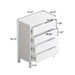 31.61"4-Tier 5-Drawer MDF Storage Cabinet,for Bedroom,Living Room,Dining Room,Hallways,White