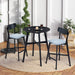 Wooden Bar Chairs Set of 2, Modern Soft Upholstered Kitchen Island Chairs, Counter Height Stool with Backrest,Wooden Frame Chairs with Footrest for Pub,Living Room,Restaurant,Black - DTYStore