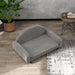 Raised Dog Sofa, Elevated Pet Sofa for Small and Medium Dogs, with Soft Cushion, Removable Cover, Anti-Slip Pads, Gray