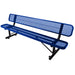 8 ft. Outdoor Steel Bench with Backrest BLue - DTYStore