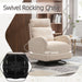 JiaDa Upholstered Swivel Glider.Rocking Chair for Nursery in Beige.Modern Style One Left Bag