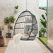 Outdoor Garden Rattan Egg Swing Chair Hanging Chair Wood - DTYStore