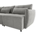 113.3" Convertible Sectional Sofa Couch 3-Seat L-Shaped with Movable Ottoman and USB