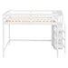 Full Size Loft Bed with Built-in Storage Wardrobe and Staircase, White(Old SKU:SM000527AAK) - DTYStore