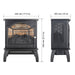 18 Inch 3D Flame Electric Infrared Quartz Fireplace Stove with Remote Control