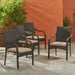 Outdoor Wicker Chairs, 56225.00CHRBRN KD, 4pcs - DTYStore