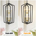 8-Light Lantern Tired Farmhouse Ceiling Hanging Light Black Chandelier Metal Modern Pendant Light Fixtures for Kitchen Island Dining Room Living Room Foyer Entryway(E12 Bulbs Not Included)