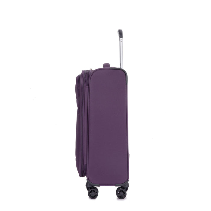 3-Piece Set Softshell Suitcase Spinner Wheels Terylene Polyester Luggage Sets Carry On