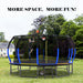 16FT Trampoline with EnclosureRecreational Trampolines with Ladder and AntiRust Coating, ASTM Approval Outdoor Trampoline for Kids - DTYStore