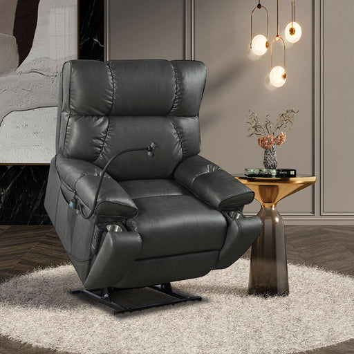 Recliner Chair with Phone Holder,Electric Power Lift Recliner Chair with 2 Motors Massage and Heat for Elderly, 3 Positions, 2 Side Pockets, Cup Holders - DTYStore