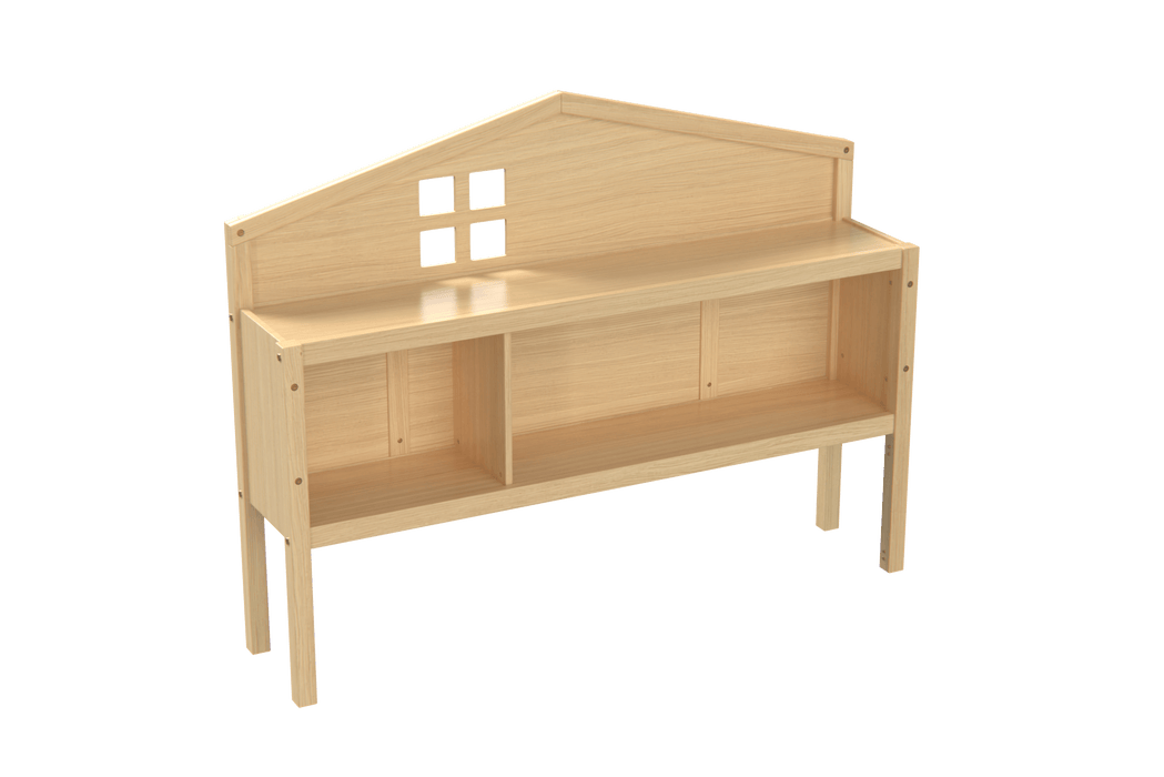 Headboard Storage Cabinet for Full-size Montessori Floor Bed Natural,Freely collocation