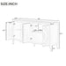 Retro Sideboard Door with Circular Groove Design and Round Metal Door Handle for Entrance, Dining Room, Living Room - DTYStore