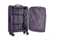 3-Piece Set Softshell Suitcase Spinner Wheels Terylene Polyester Luggage Sets Carry On