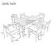 U_Style Acacia Wood Outdoor Dining Table And Chairs Suitable For Patio, Balcony Or Backyard - DTYStore