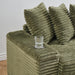 111.4-inch green corduroy sofa with cup holders and lockers on the armrests and a reversible chaise lounge (which can be swapped left and right) is suitable for living rooms and bedrooms. - DTYStore