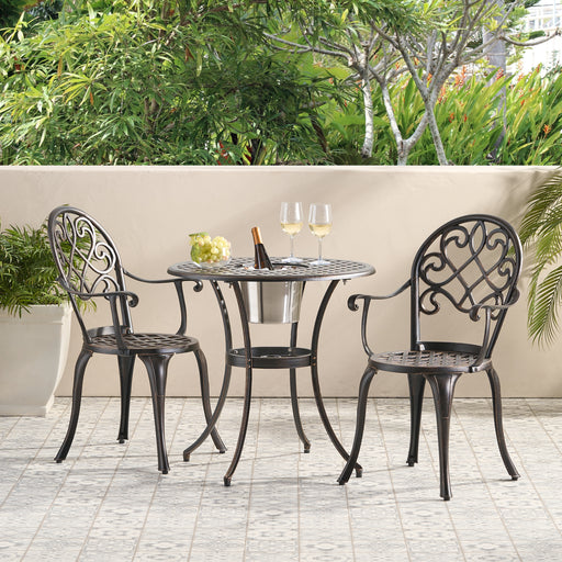 CAMDEN 3PC CAST BISTRO SET W ICE BUCKET - DTYStore