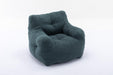 010-Soft Teddy Fabric Tufted Foam Bean Bag Chair With Teddy Fabric Green