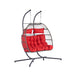 2 Person Outdoor Rattan Hanging Chair Patio Wicker Egg Chair - DTYStore