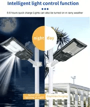 Solar Street Lights Outdoor, Parking Lot Lights with 66PCS LED Beads , IP65 Waterproof Solar Flood Lights, Dusk to Dawn Solar Lights for Garden, Street Side Road,Courtyard Villa,City Square - DTYStore