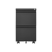 2 Drawer File Cabinet with Lock, Metal Under Desk Rolling Filing Cabinet fits Letter/Legal/A4 Size for Home Office, Mobile Filing Cabinet, Assemble Required, Black - DTYStore