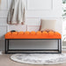 Metal Base Upholstered Bench for Bedroom for Entryway