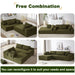 Modern Chenille Upholstered Sectional Sofa Couch Set,Modular 108" L Shaped Sectional Living Room Sofa Set With 6 Pillows,Free Combination Sofa Couch for Living Room,Bedroom(Right Chaise) - DTYStore
