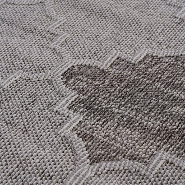 DTY Signature Collection 5X7 White/Grey /Trellis Indoor/Outdoor Area Rug - DTYStore