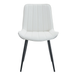 Extended Seat Cushion PU Dining Chair Set - Four Pieces.Smooth line design.Can integrate well into various modern home decoration styles.White and Dark Gray Splicing Colors. - DTYStore