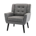 Modern Soft Linen Material Ergonomics Accent Chair Living Room Chair Bedroom Chair Home Chair With Black Legs For Indoor Home - DTYStore