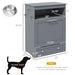 Pet Feeder Station, Storage Cabinet Dog Food Storage Container with Raised Dog Bowls and Hanger for Feeding & Watering Supplies, Gray - DTYStore