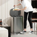 13 Gallon 50L Kitchen Foot Pedal Operated Soft Close Trash Can - Stainless Steel Ellipse Bin