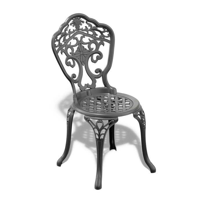5-Piece Set Of All-Weather Cast Aluminum Dining Furniture Set With Black Frame - DTYStore