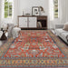 Area Rug 8x10 Vintage Bohemia Non-slip Washable Rug For Living Room Kitchen Bedroom Living Room Abstract Style Red - DTYStore