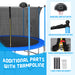 10 FT TRAMPOLINE OUTSIDE SAFETY NET WITH BASKETBALL HOOP - DTYStore
