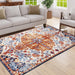 Area Rug 5x7 Vintage Bohemia Large Persian Non-slip Washable Rug For Living Room Kitchen Bedroom Living Room Flower Design Amber - DTYStore