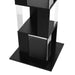 6 tier Rotating Bookshelf, Floor Rack Simple Bookcase with Acrylic plate Student Multi-Function Creative Bookshelf for Living Room with anti-toppling base