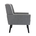 Modern Soft Linen Material Ergonomics Accent Chair Living Room Chair Bedroom Chair Home Chair With Black Legs For Indoor Home - DTYStore