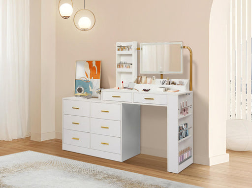 Modern White 8-Drawer Dresser for Bedroom - Ample Storage Wide Chest of Drawers, Sturdy & Safe - DTYStore